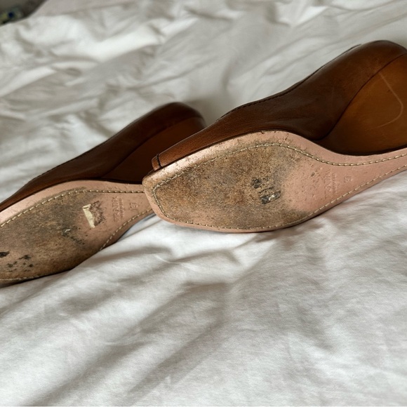 Prada Women's Tan Peep-Toe Wedges - Picture 5 of 8